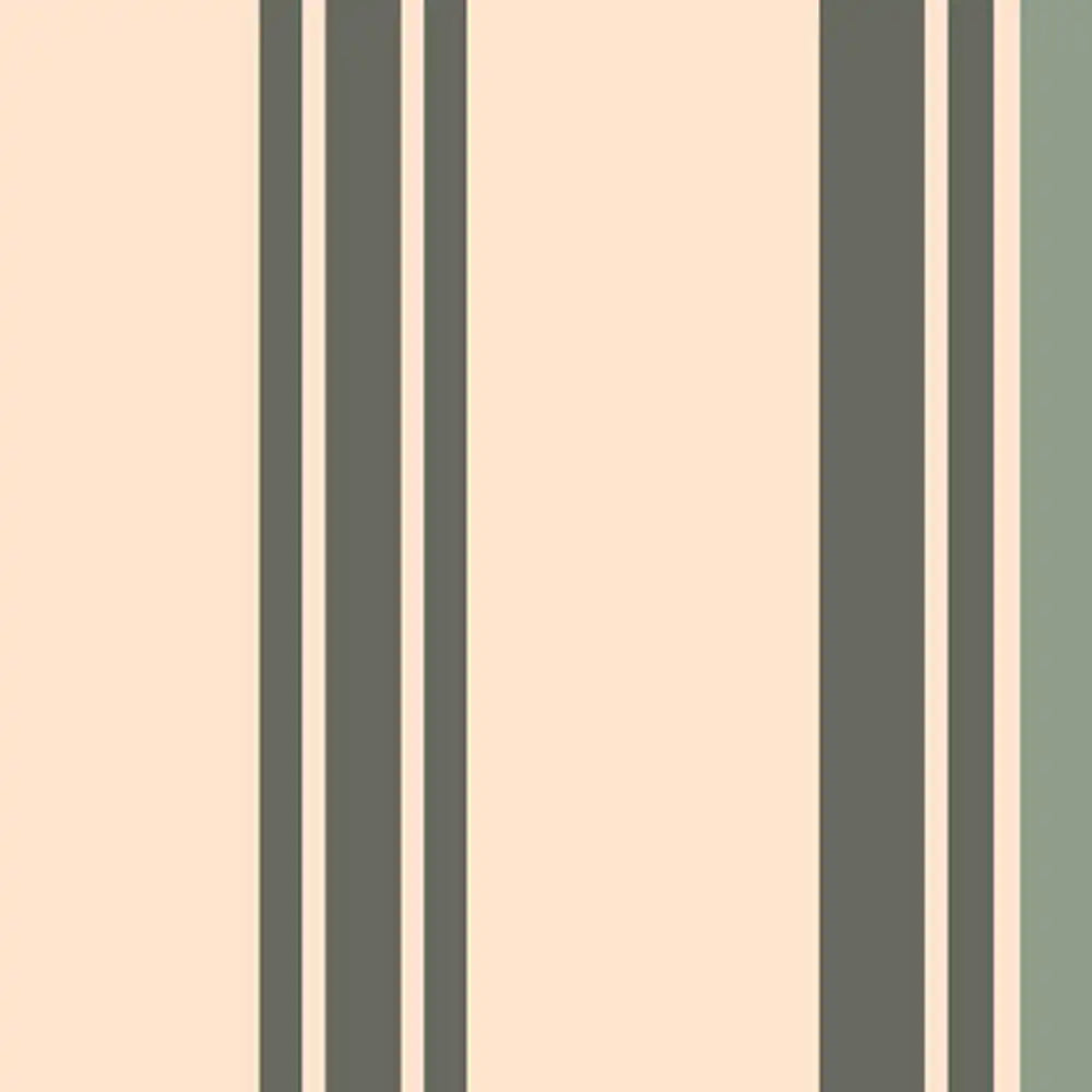 Buy Stripes Design Wallpaper Roll in  Beige and Green Color