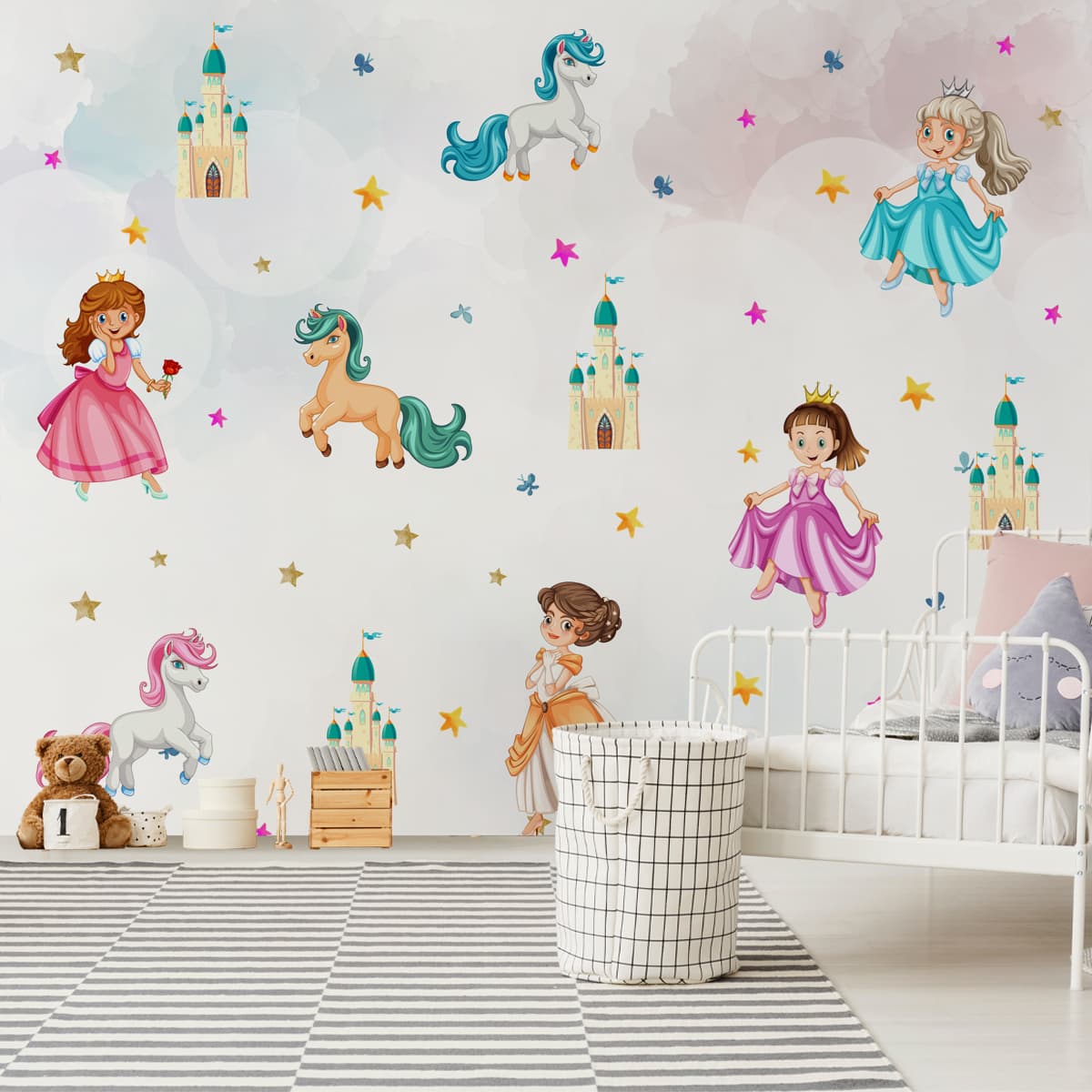 Princes and Unicorn Theme Girls Wallpapers, Kids Room Wallpaper Design | Life n Colors Princes and Unicorn Theme Girls Wallpapers, Kids Room Wallpaper Design | Life n Colors