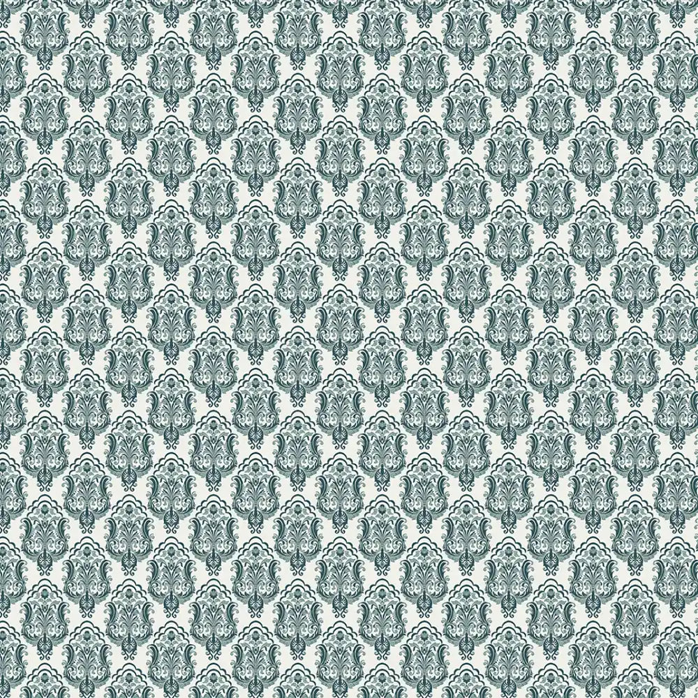 Ambiance Design Wallpaper Roll in Off Teal Blue Color for rooms