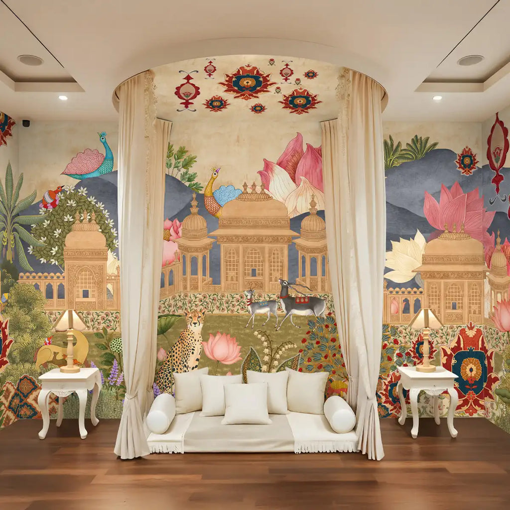 Indie Pop Indian Design Wallpaper for Wall | Life n Colors