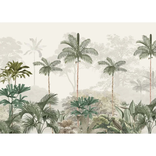 Shop online Kovalam Paradise, Palms Wallpaper for Rooms, Green, Customised