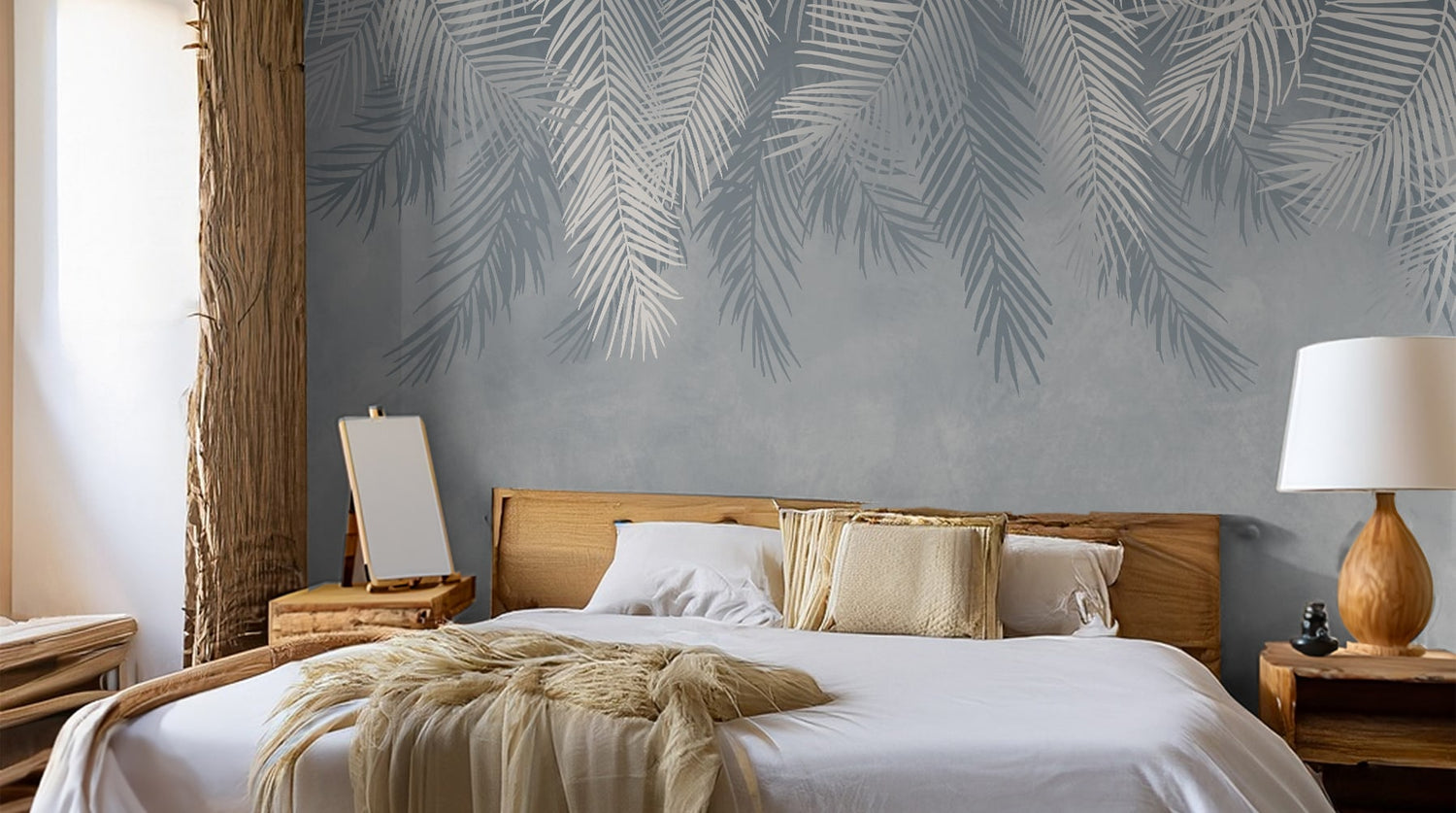 Palm leaf wallpaper from Indrani Collection