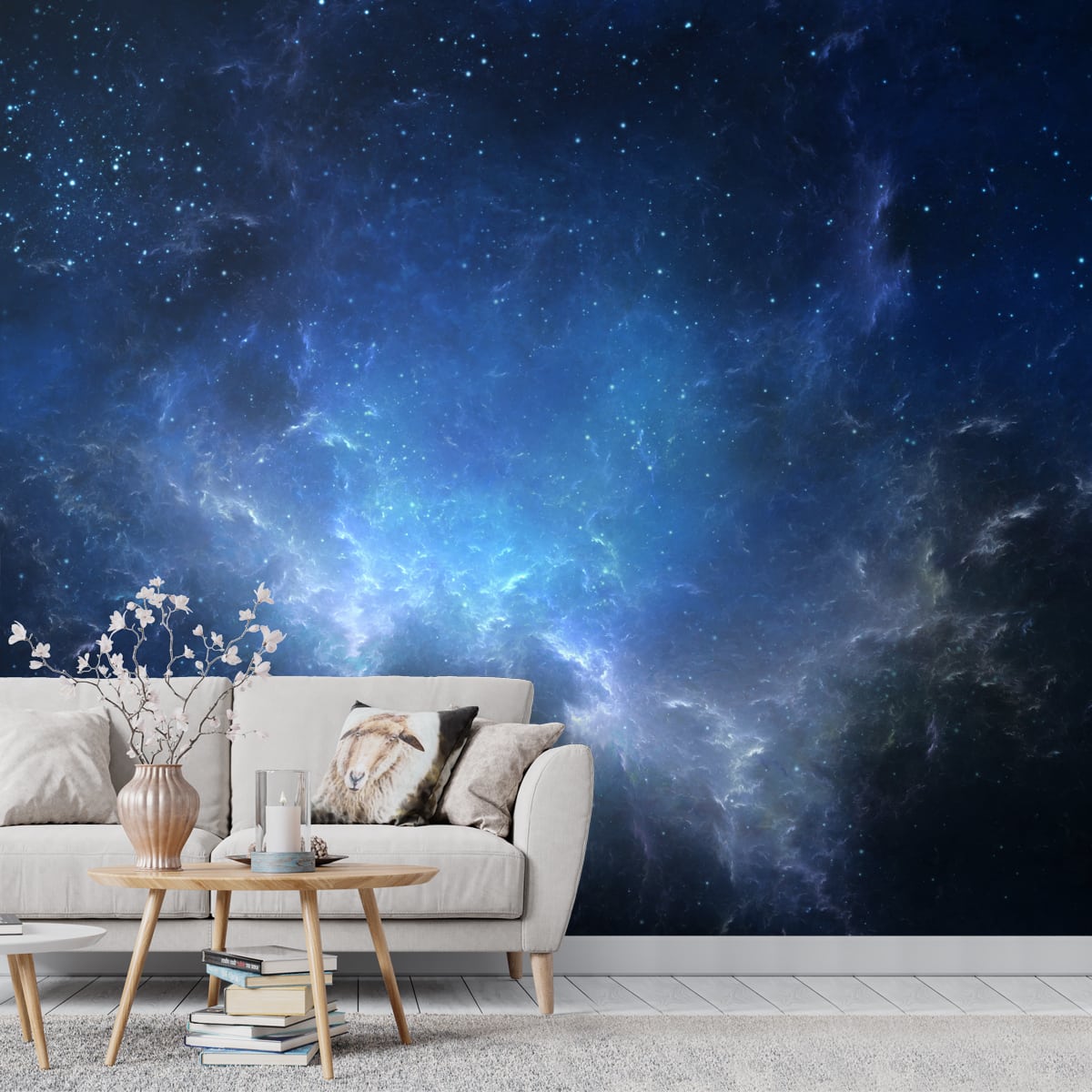 Purple Space Stars (small print) Fabric  Blue galaxy wallpaper, Galaxy  wallpaper, Galaxy art