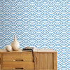 Premium Blue Wallpaper, Semi Circular Pattern