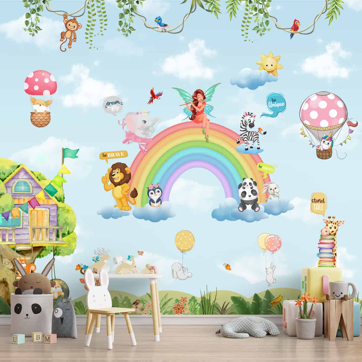 Cartoon Bear Cute Luxury Free Shipping Window Curtain for Kids
