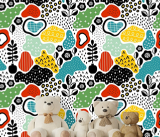 Repeat Pattern Wallpaper Designs for Kids Bedrooms
