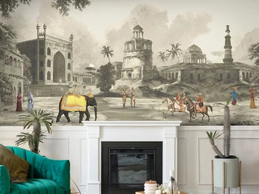 Dilli Chowk: A Wallpaper Inspired by 1950s India
