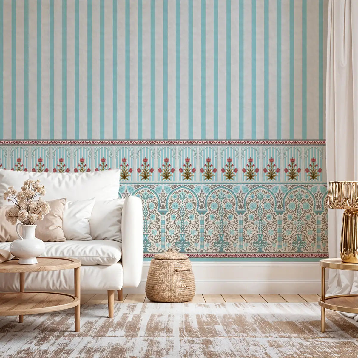 Kusum : The Indian Floral Wallpaper
