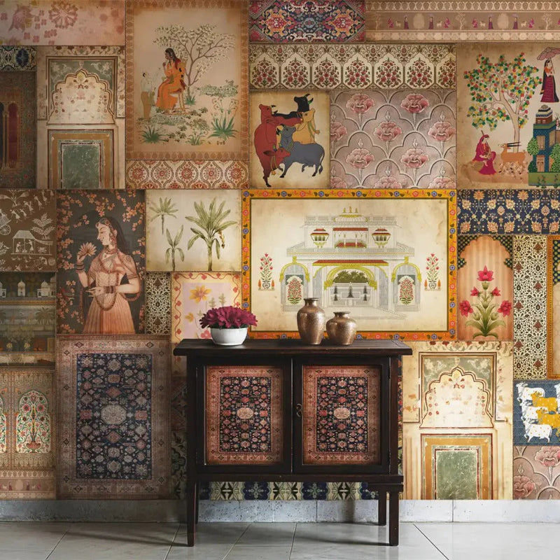 Blog: Kahani Customised Indian Art Theme Wallpaper for Interiors – Life ...