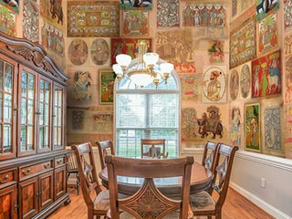 Hindustan, Indian Folk Art Inspired Montage Wallpaper