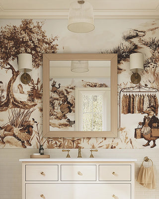 Make a statement in your powder room with our wallpaper collection. Say goodbye to plain walls and add a hint of color and style to your space.