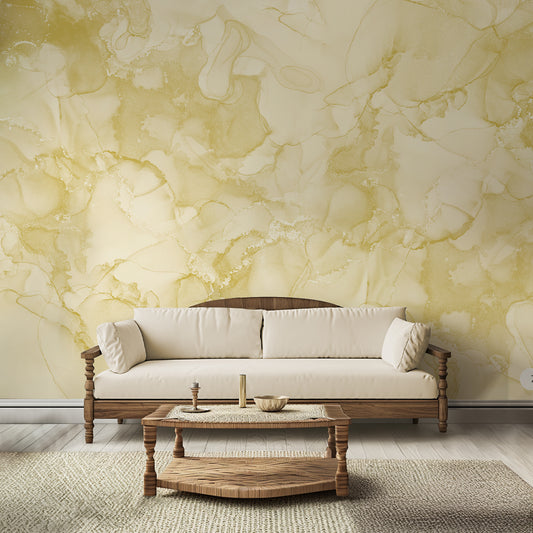 Water Colors Effects, Exotic Wallpaper for Walls Yellow Color buy now