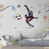 Papier peint sport pour chambre d'enfant sur le thème du football