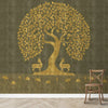 Tree of Life Wallpaper in Style of Pichwai Art Form Customised for Rooms Green