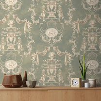 Shop now European Tapestry Beautiful Repeat Pattern Made for Walls Green, Europian, Baroque, Angels, elegant