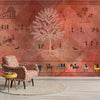 Chitra, conception de papier peint moderne Warli Art Design pour murs, personnalisé