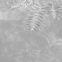 Misty Tropics Grey Tropical Leaf Wallpaper Customised