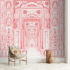 Dilli Darbar, Wallpaper in Suneherii Collection, Crimson Red, Customised