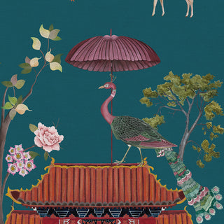 Mayur: Exotic Chinoiserie Retreat, Teal