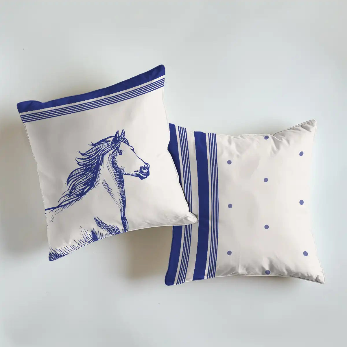 Stallion Blue Cushion Covers, Set of 2 Buy Online