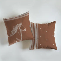 Buy Stallion Brown Cushion Covers, Set of 2