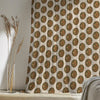 3D-Tapete für Wände, weiße und goldene Blätter