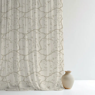 Echo Chinoiserie Style Cutrain Fabric Beige