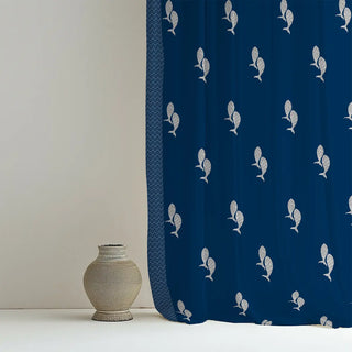 Neer Indian Cutrain Fabric Blue
