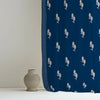 Neer Indian Art Motifs Curtain Fabric Blue