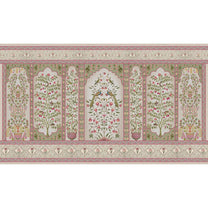 Madhuban Indian Floral Jharoka Wallpaper in Suneherii Collection Pink