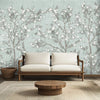 Chinoiserie Pattern Wallpaper for Walls,  Light Green