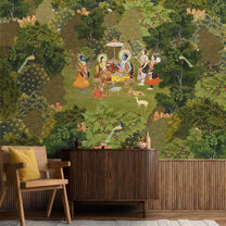 Van Raag Wallpaper in Indian Style, Customised by Lifencolors
