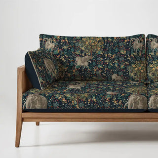 Majestica Sofa and Chairs Upholstery Fabric Bluish Green, an elegant upholstery fabric for sofa & chair with a grand, majestic pattern.