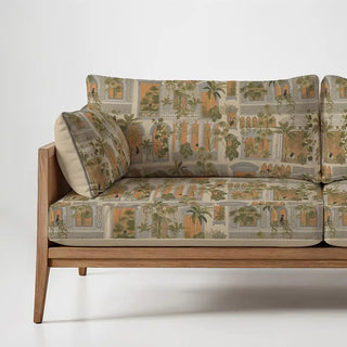 Cattitude Sofa and Chairs Upholstery Fabric Beige, a playful upholstery fabric for sofa & chair with a fun, cat-inspired pattern.