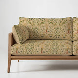 Bird Tapestry Sofa and Chairs Upholstery Linen Fabric Beige, a traditional upholstery fabric for sofa & chair with an elegant bird tapestry pattern.