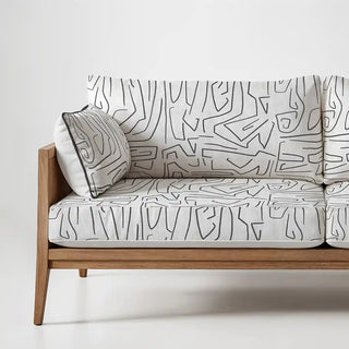 Abstract Pattern Sofa Abstract Design Sofa and Chairs Upholstery Fabric | Life n Colors