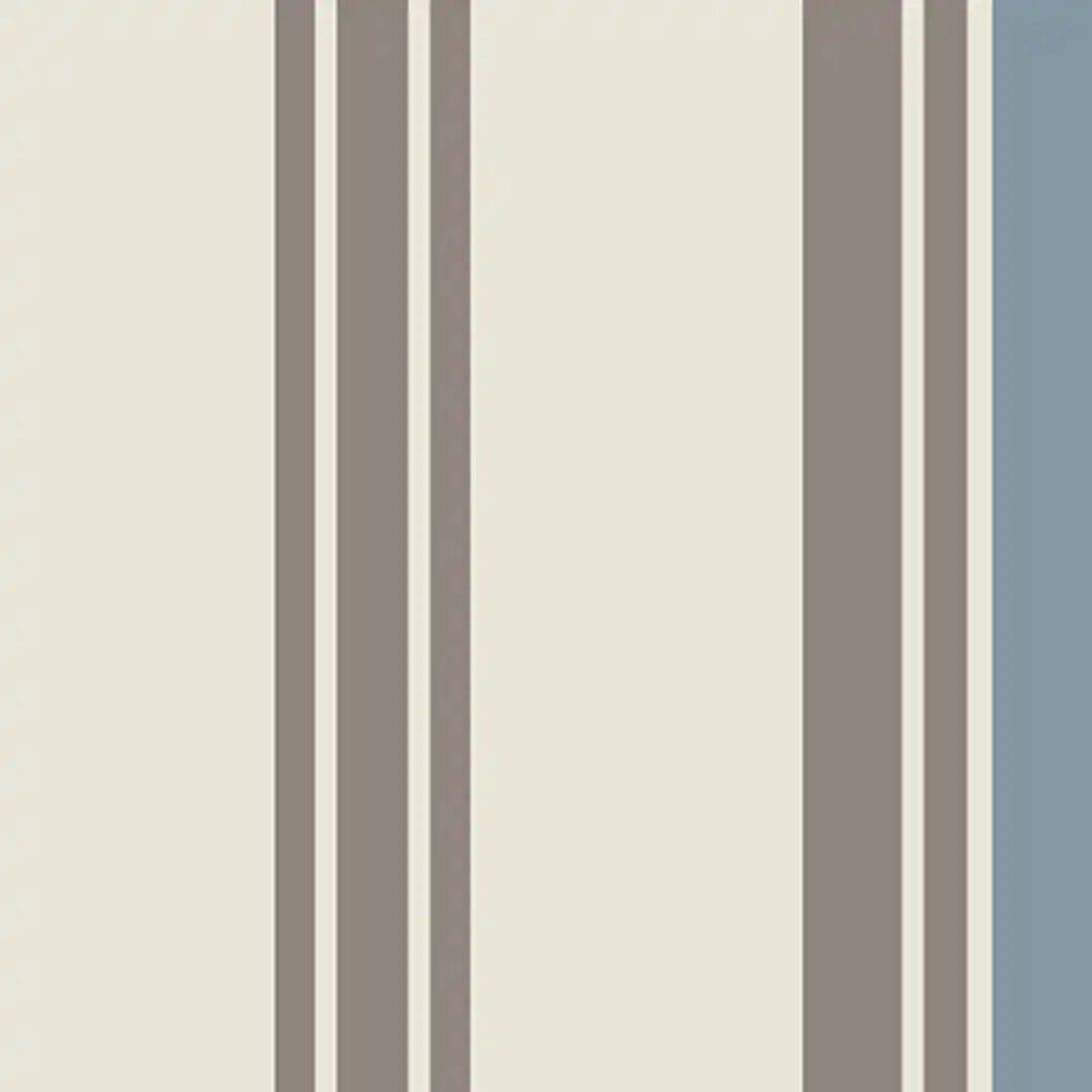 Stripes Design Wallpaper Roll in Ivory and Blue Color Buy Online