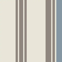 Stripes Design Wallpaper Roll in Ivory and Blue Color Buy Online