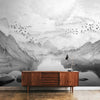 Marble Effect Scenery Wallpaper Customised Black & White