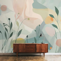 Pastel Paradise Abstract Pattern Wallpaper for Room Buy Now