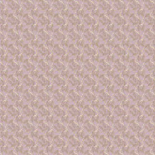 Golden Leaves Design Wallpaper Roll in Pink Color For Rooms