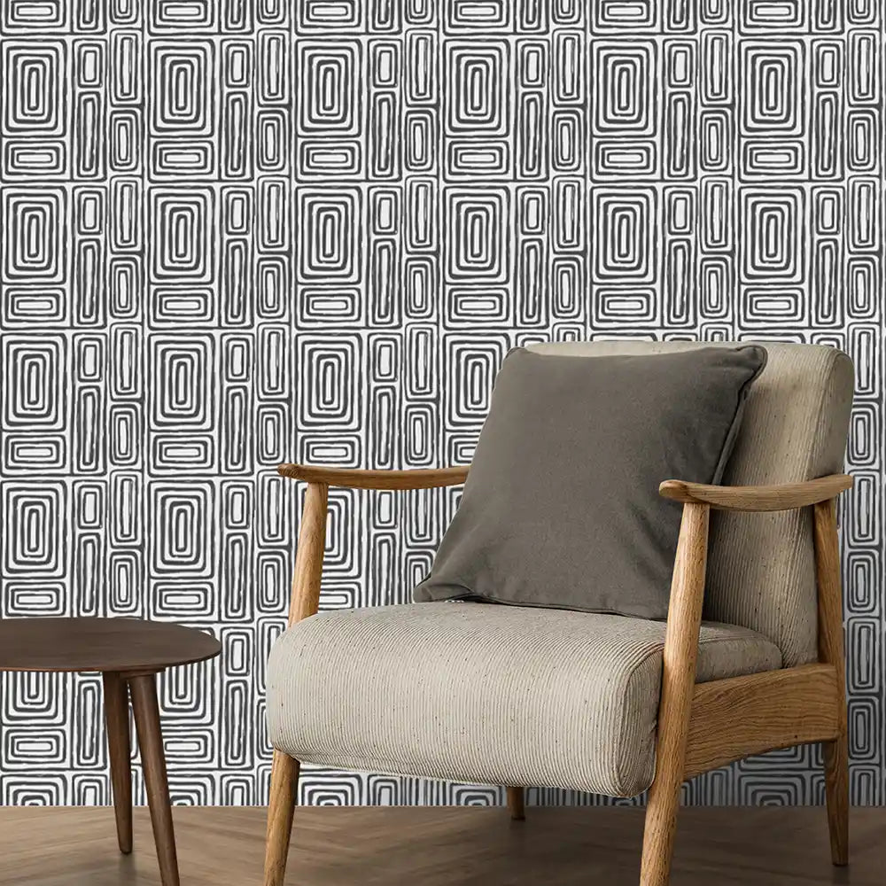 1960s Geometric Vintage Wallpaper – Hannah's Treasures Vintage Wallpaper