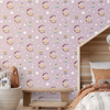 Sleep time Design Wallpaper Roll in Mauve Color