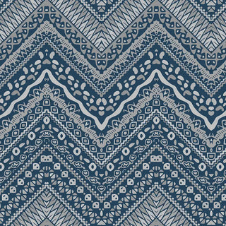 Horizon Design Wallpaper Roll in Blue Color