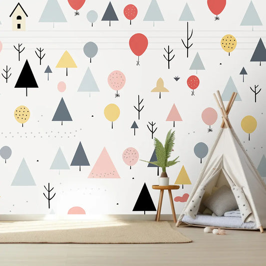 Modern Kids Room Wallpaper Design