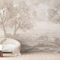 Buy Whispering Moors Scenic Wallpaper Design Customised beige