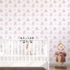Peek-a-Boo, jolis motifs de papier peint Bunnie pour chambre d'enfant, rose