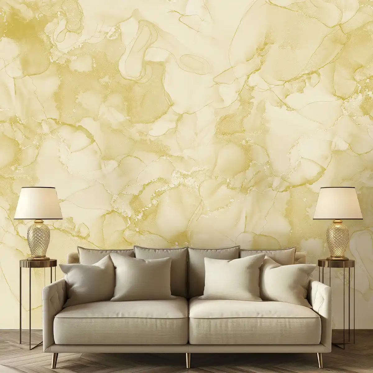 Shop now Water Colors Effects, Exotic Wallpaper for Walls Yellow Color