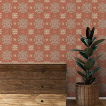Ragoli Beautiful Room Wallpaper in Rust Color
