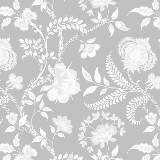 Blossom Design Wallpaper Roll in Grey Color Buy Online